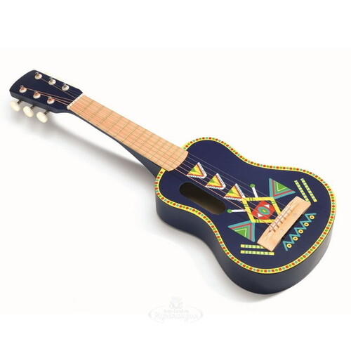 Музыкальная игрушка Гитара Би Би Кинг 70 см, 6 струн, дерево Djeco