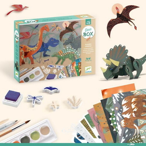 Детский набор для творчества Динозавр, раскрашивание красками Djeco