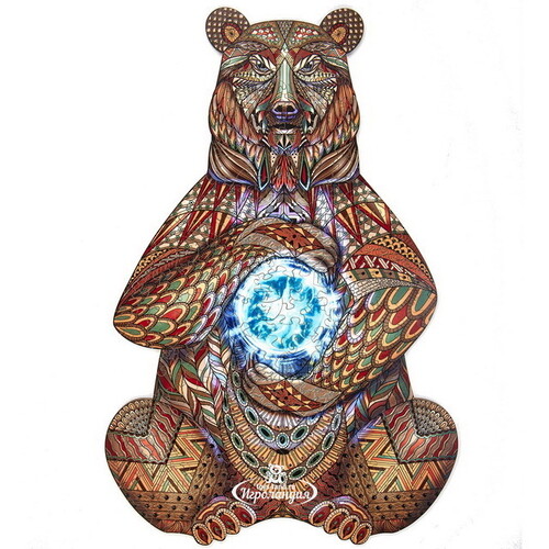 Деревянный пазл Могучий медведь 40*27 см, 210 элементов Active Puzzles