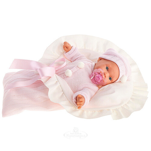 Кукла - младенец Ланита в розовом 27 см плачущая Antonio Juan Munecas