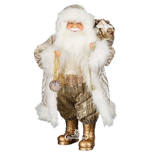 Новогодняя фигура Санта-Клаус с часами 47 см Edelman