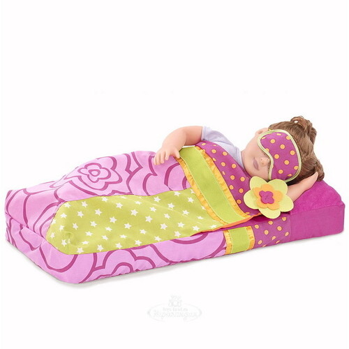 Надувной спальный мешок для куклы 46 см с аксессуарами 7 предметов Our Generation