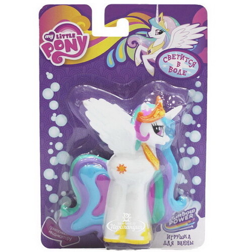 Светящаяся игрушка для ванной Принцесса Селестия, 9 см, пластизоль, My Little Pony, уцененная Затейники