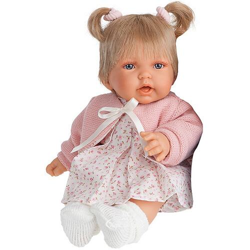 Кукла-младенец Элис в розовом 27 см говорящая Antonio Juan Munecas