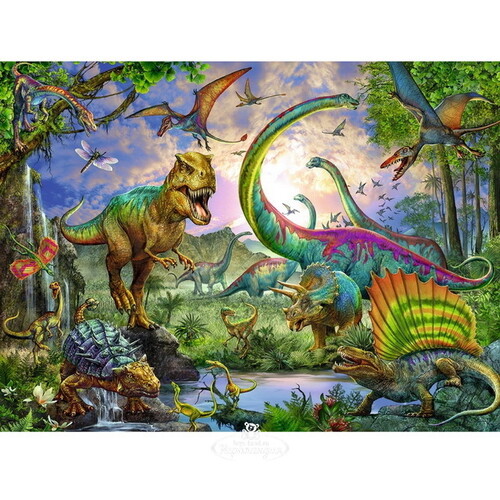 Пазл Мир динозавров, 200 элементов XXL Ravensburger