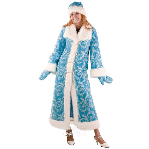 Карнавальный костюм для взрослых Снегурочка в меховой шубе, 44-48 размер Батик