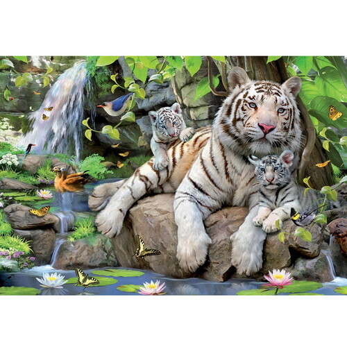 Пазл Белые Бенгальские тигры, 1000 элементов Educa