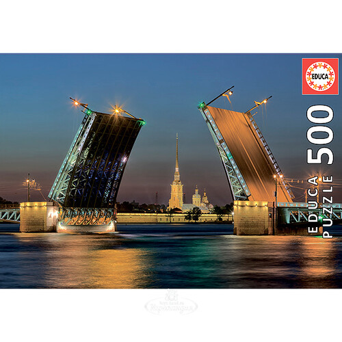 Пазл Развод Дворцового моста в Санкт-Петербурге, 500 элементов Educa