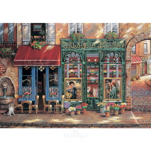 Картина-пазл Цветочный магазинчик в Париже, 1500 элементов Educa