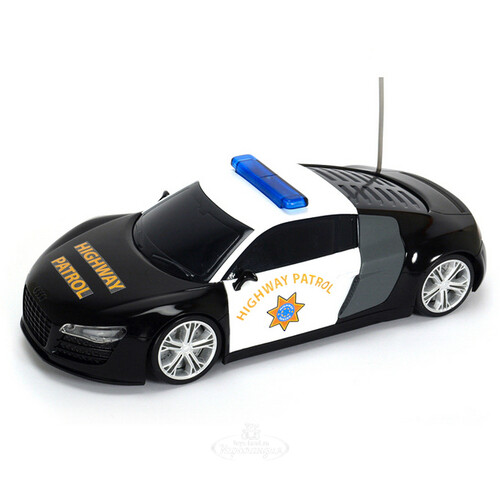 Машина на р/у "Полицейский патруль" черный, 28 см, свет, звук DICKIE TOYS