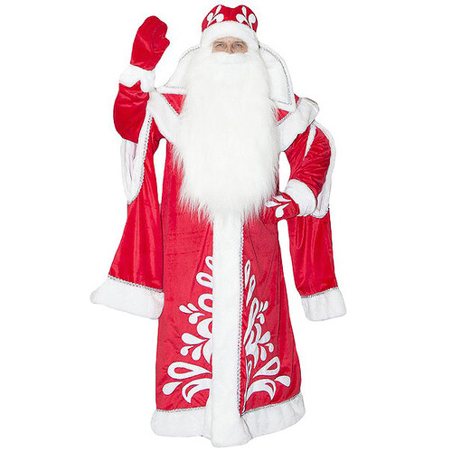 Взрослый карнавальный костюм Дед Мороз Боярский, 52-54 размер Бока С