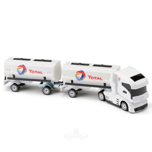 Машина - транспортер Total с контейнерами 20 см белый Majorette