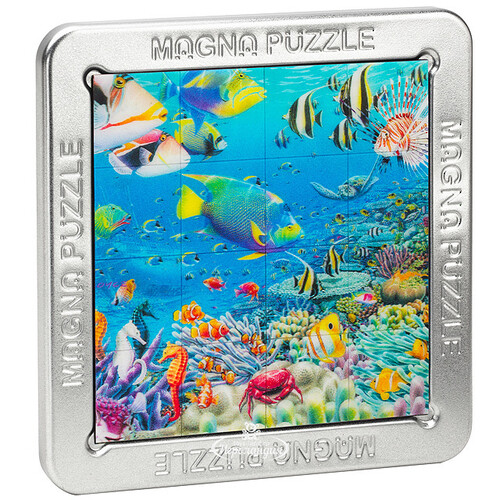 Магнитный пазл Тропические рыбки, 14*14 см, 3D эффект Magna Puzzle