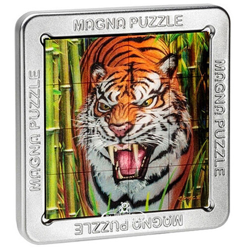 Магнитный пазл Тигр, 14*14 см, 3D эффект Magna Puzzle