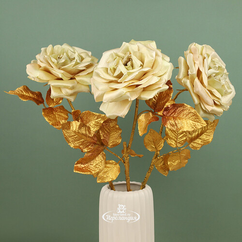 Искусственная роза Глория Деи 57 см, шампань EDG