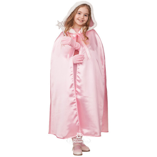 Карнавальный Плащ Принцессы - Розовый Сатин, рост 128-140 см Батик