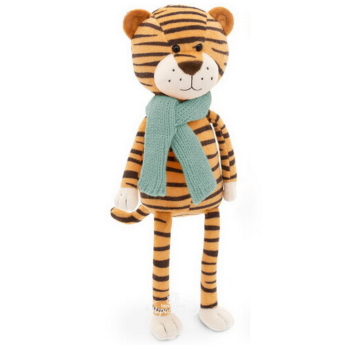 Мягкая игрушка Тигр Санни в мятном шарфе 21 см Orange Toys