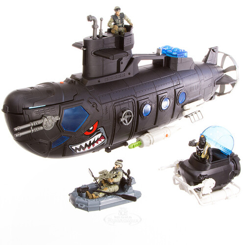 Игровой набор Боевая субмарина с батискафом звук свет стреляет торпедами Chap Mei