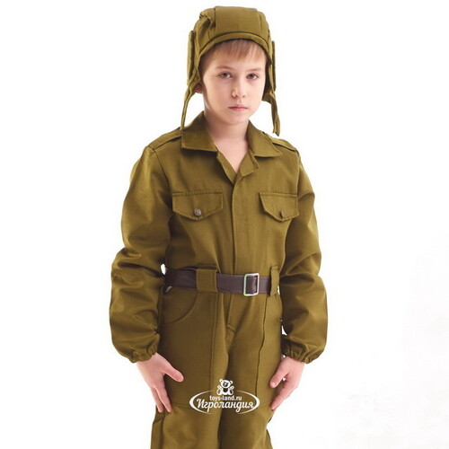 Детский военный костюм Танкист, рост 122-134 см Бока С
