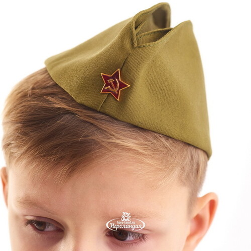 Детская военная пилотка со звездой, 48 см Бока С