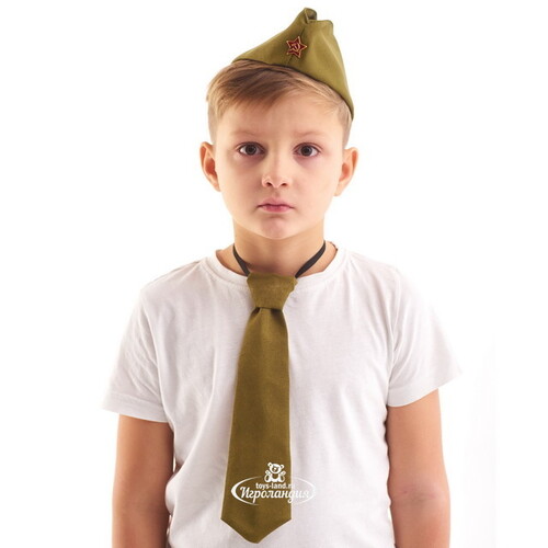 Карнавальный набор галстук и военная пилотка 48 см Бока С