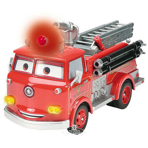 Машина на радиоуправлении "Тачки. Пожарная машина", 29 см, свет, звук, вода, движения глаз DICKIE TOYS