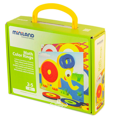 Обучающий набор Цветные кольца в подарочной упаковке Miniland