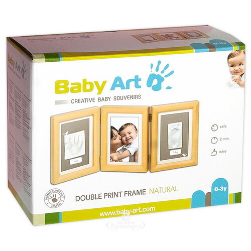 Рамочка тройная Baby Art Классик, светлое дерево, 50*21 см Baby Art