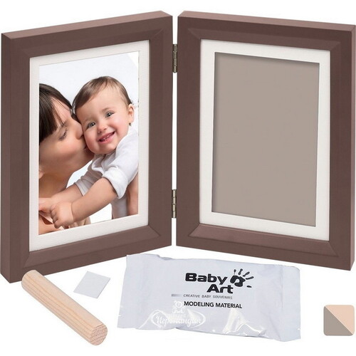 Рамочка двойная Baby Art Print Frame Классика, шоколад, 33*21 см Baby Art