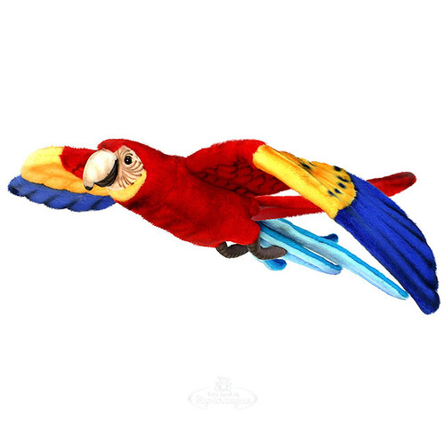 Мягкая игрушка Попугай Ара красный летящий 76 см Hansa Creation