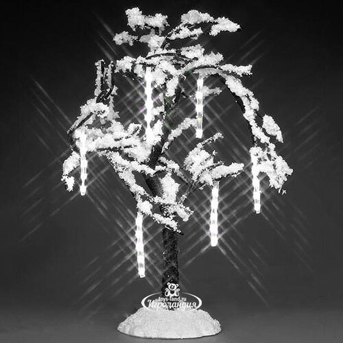 Статуэтка Заснеженное дерево с тающими сосульками, 22 см, подсветка, батарейки Lemax