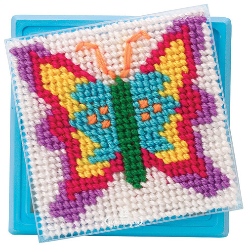 Набор для вышивания пластиковой иглой Бабочка Alex