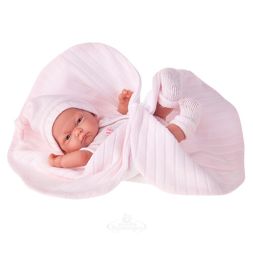 Кукла - младенец Карла 26 см в розовом одеяле Antonio Juan Munecas