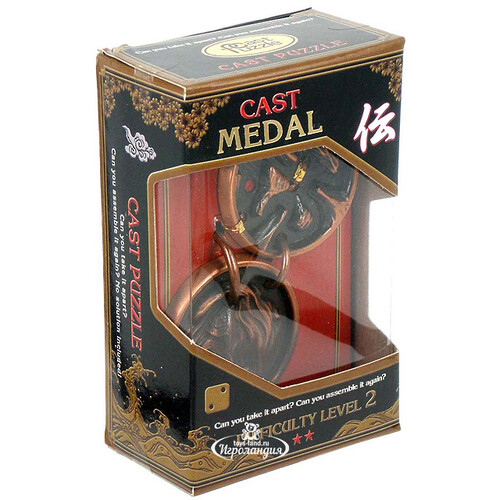 Головоломка Медаль, сложность 2, металл Hanayama