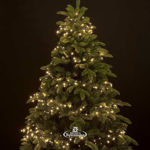 Ярусная гирлянда на елку 180 см Easy Light - Lumineo Snake, 540 теплых белых LED, зеленый ПВХ, диммер, IP44 Kaemingk