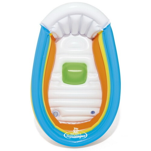 Надувной бассейн-ванночка для малышей 76*48*33 см, надувное дно, термометр, клапан Bestway