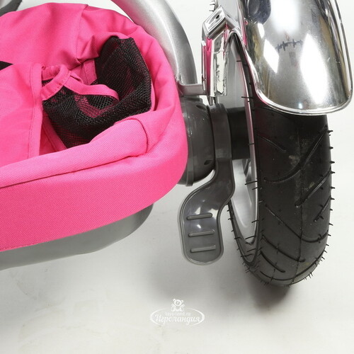 Велосипед-коляска "Black Aqua 5168 (B)" с ручкой и тентом, розовый Black Aqua