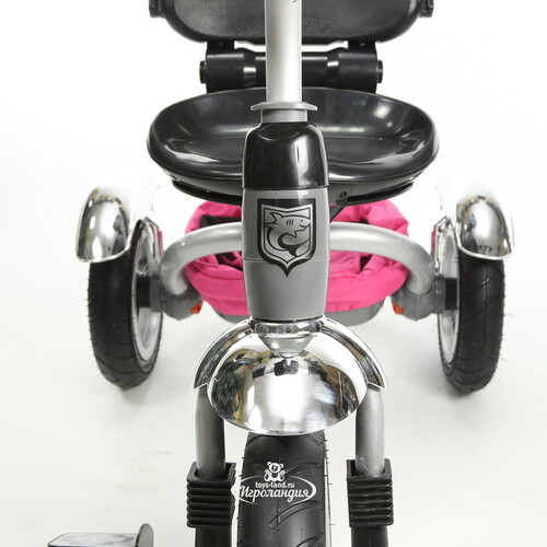Велосипед-коляска "Black Aqua 5168 (B)" с ручкой и тентом, розовый Black Aqua