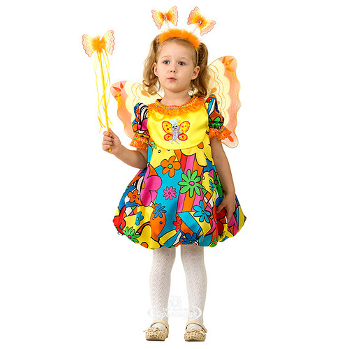 Карнавальный костюм Бабочка, рост 110 см Батик