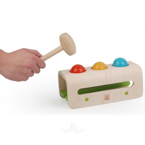 Развивающая игрушка Забивалка с шарами 24*11.5*10 см, дерево Plan Toys