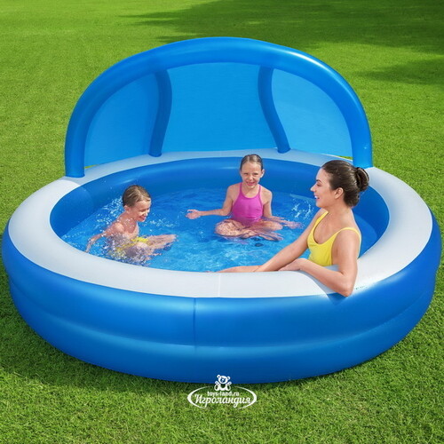 Семейный надувной бассейн с навесом Summer Days 241*140 см, клапан Bestway
