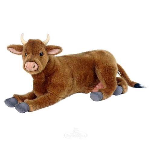 Мягкая игрушка Корова коричневая лежащая 44 см Hansa Creation