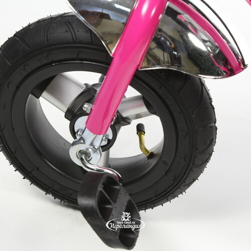 Трехколесный велосипед "Black Aqua 5588A" с ручкой и тентом, розовый Black Aqua