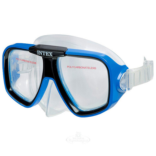 Маска для плавания Reef Rider Sport синяя, 8+ INTEX