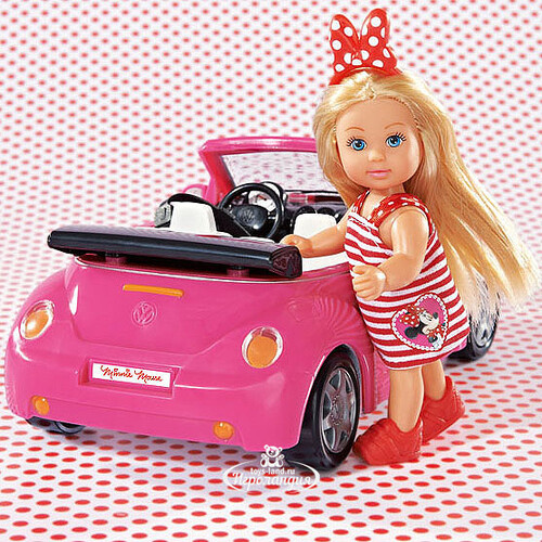 Кукла Еви - Минни Маус в кабриолете, 22 см Simba
