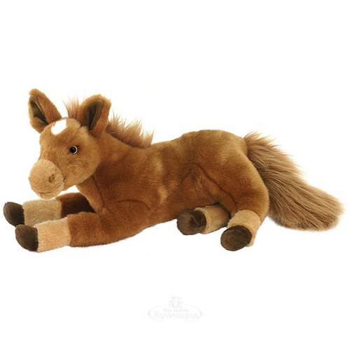 Мягкая игрушка Пони рыжий лежащий 38 см Hansa Creation