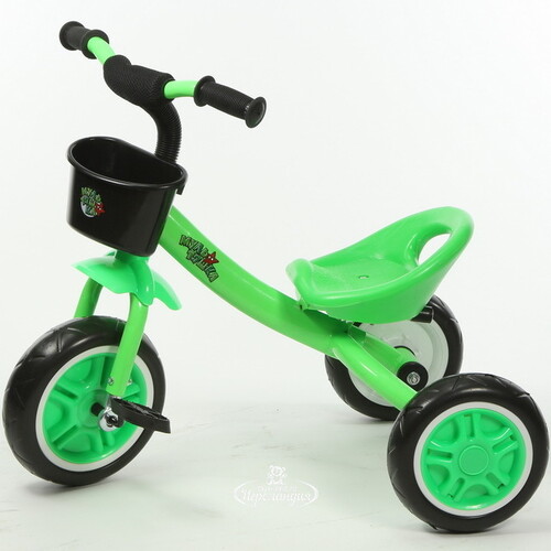 Велосипед трехколесный "Мультяшка 6688", зеленый Мультяшка