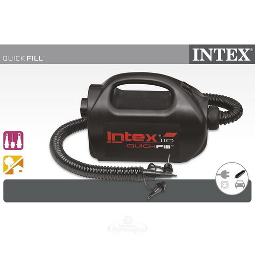 Электрический насос 68609 Intex Quick Fill 12/220V сверхмощный INTEX