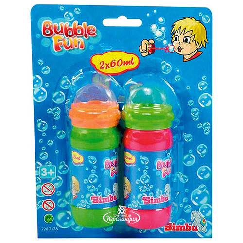 Мыльные пузыри Bubble Fun 60 мл, 2 шт Simba