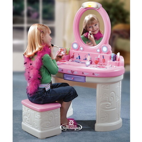Туалетный столик с подсветкой Маленькая Барби 37*71*104 см Step2